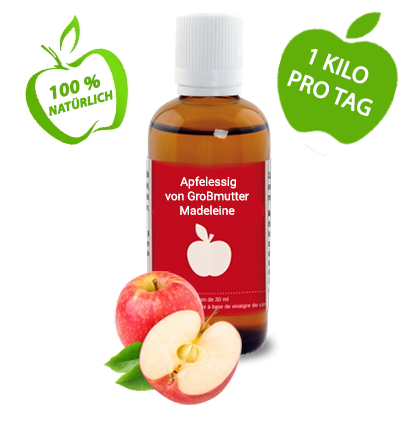 Apfelessig von Großmutter Madeleine – 100% natürlich, 1 Kilo pro Tag